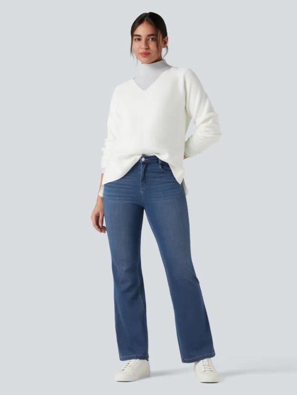 ❤️ HALARA FLEX LIGHTWEIGHT HIGH RISE FLARE JEANS, XLP ( 16P - 18P) - Picture 2 of 11